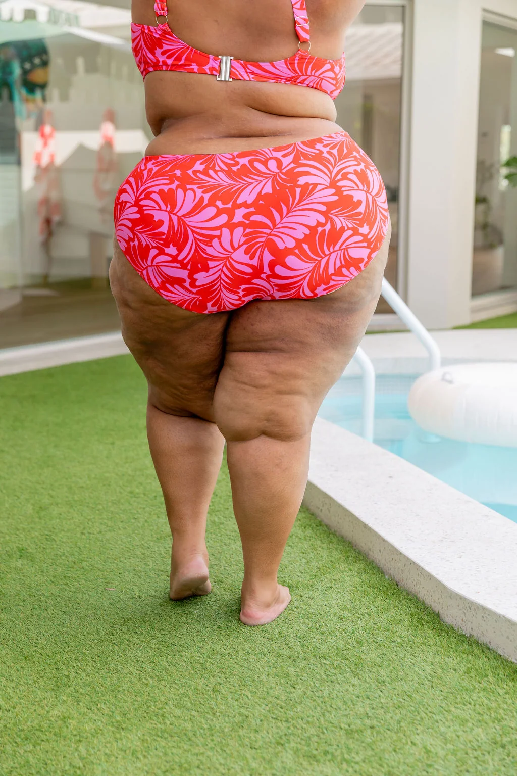 Pearl Bikini Pants In Pink Jungle