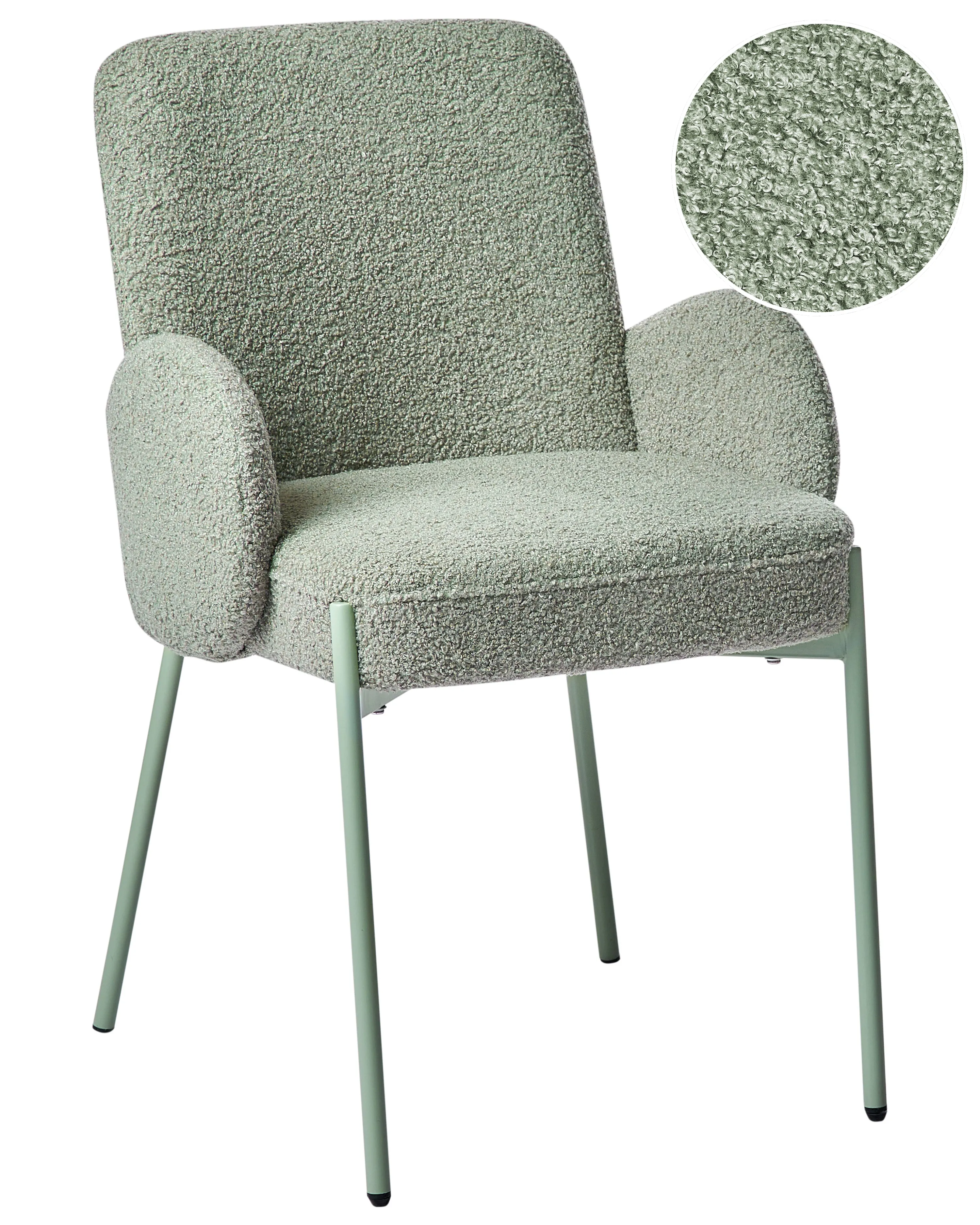 Dining Chair MAGEE Boucle Light Green