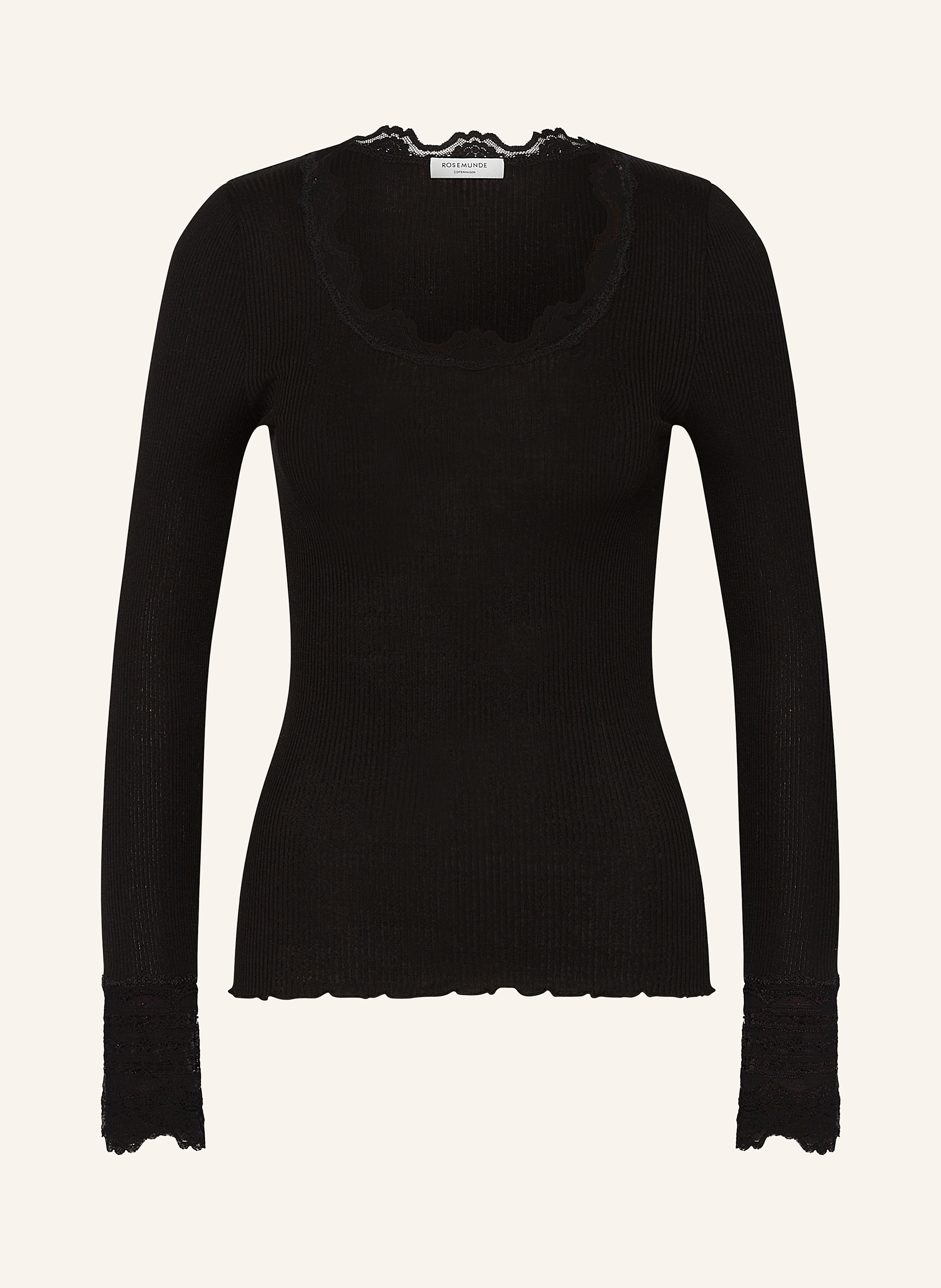 rosemunde Longsleeve BENITA aus Seide mit Spitze