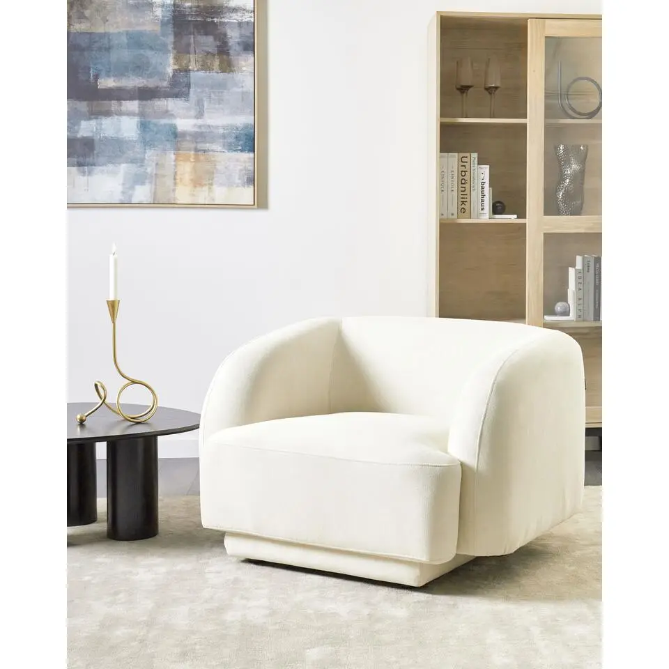 SKJANES - Fauteuil - Lichtbeige - Polyester