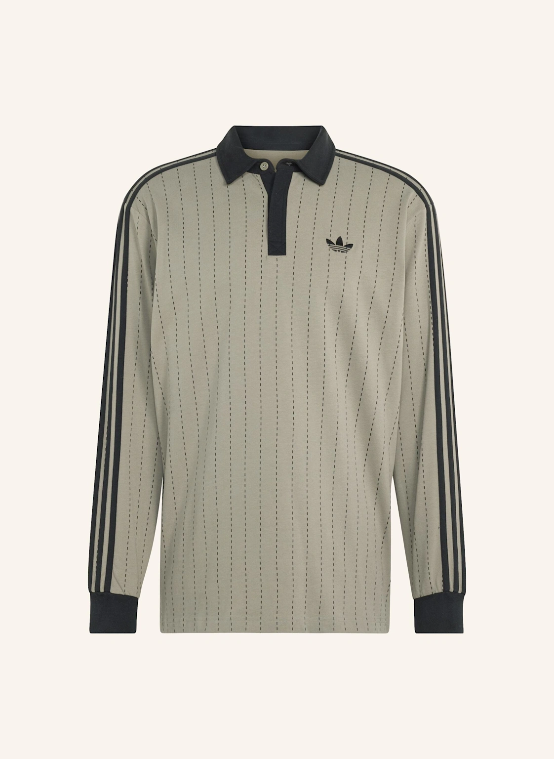 adidas Originals POLOSHIRT, NADELSTREIFEN, LANGÄRMELIG