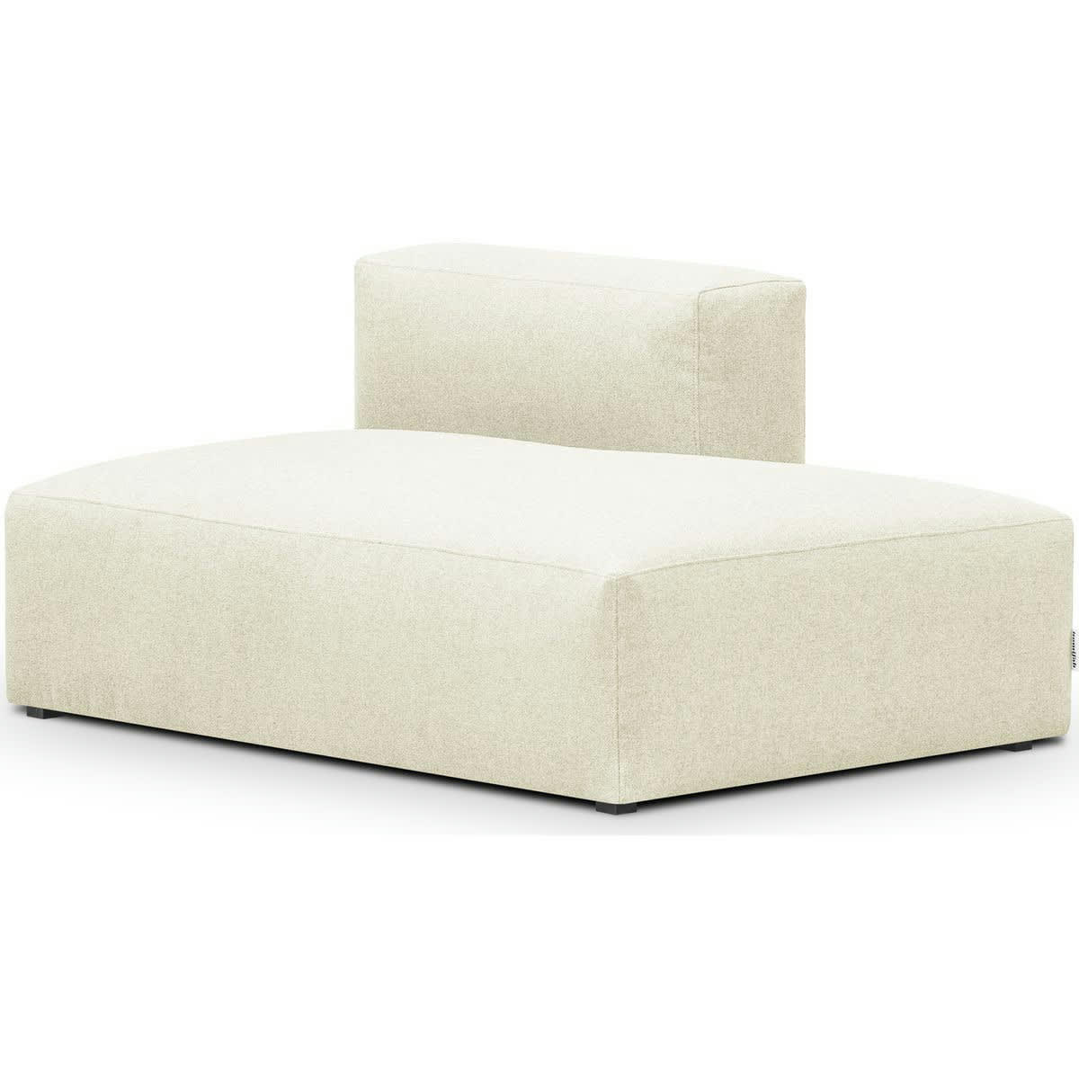 MODULO NEW - Module d'angle ouvert à droite 2 places en tissu ivoire