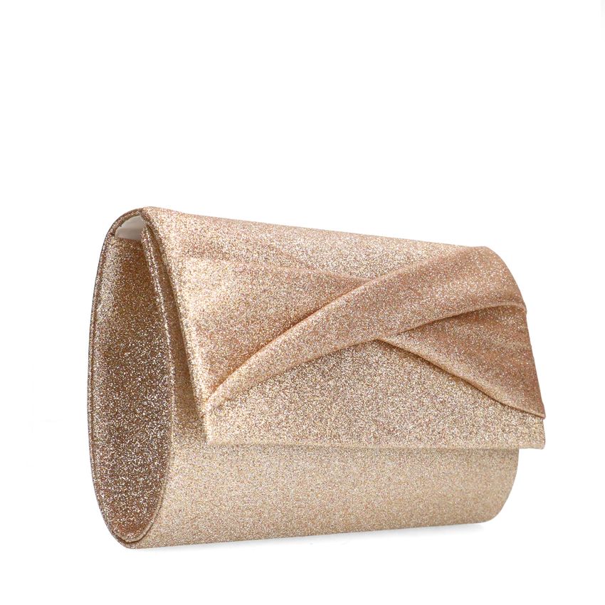 Manfield Gouden glitter clutch