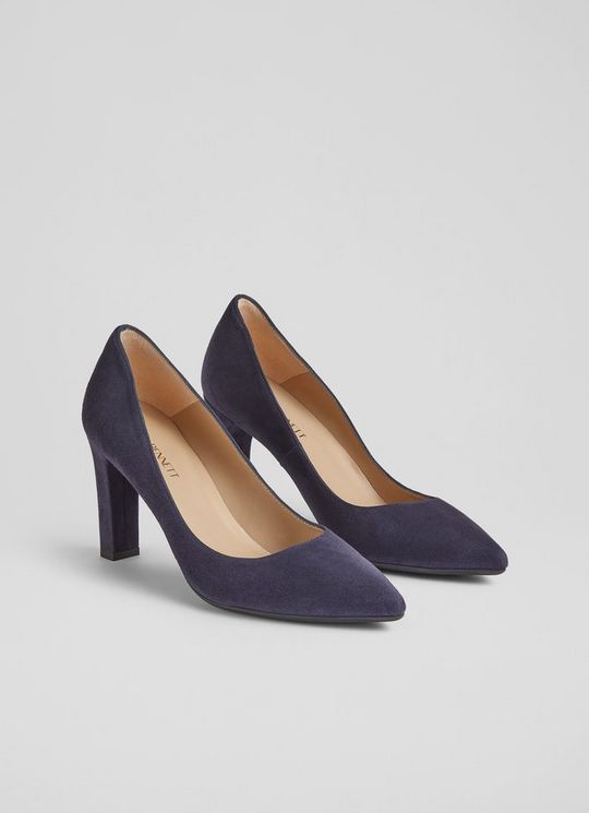Tess Navy Suede Courts