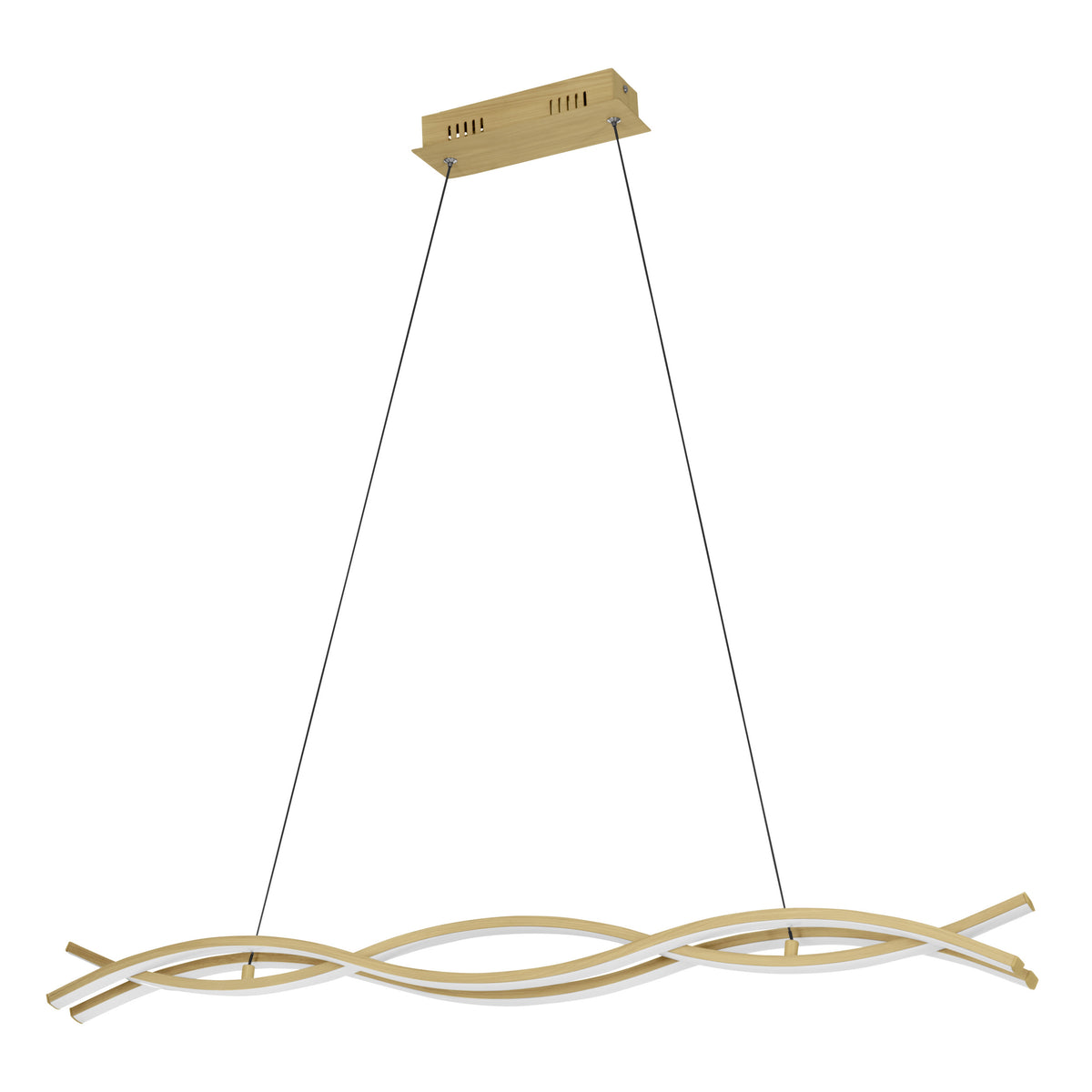 EGLO hanglamp Lasana 4 - led - 90 cm - lichtbruin/wit