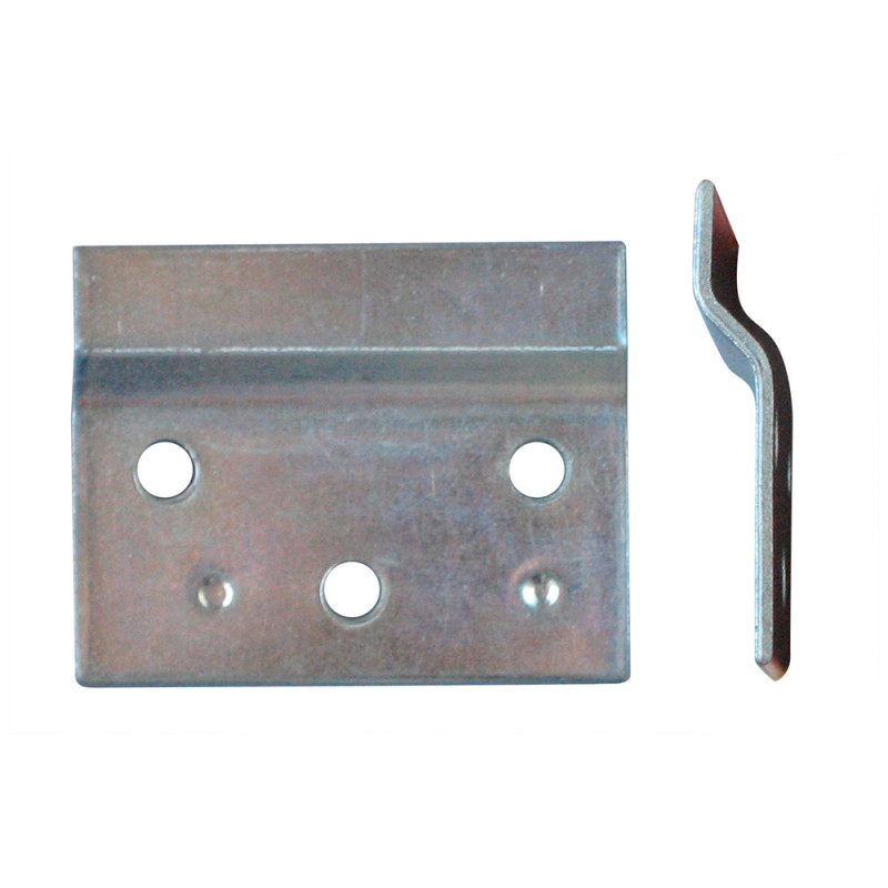Réglette de fixation pour meuble en acier zingué 58 x 50 mm 4 pièces TEKNIBOX