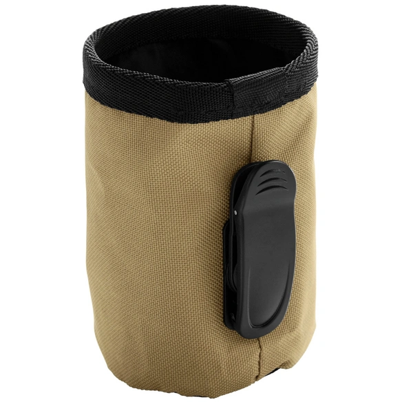 Snackbeutel, für Hunde, Polyester/Edelstahl/Kunststoff, schwarz/beige