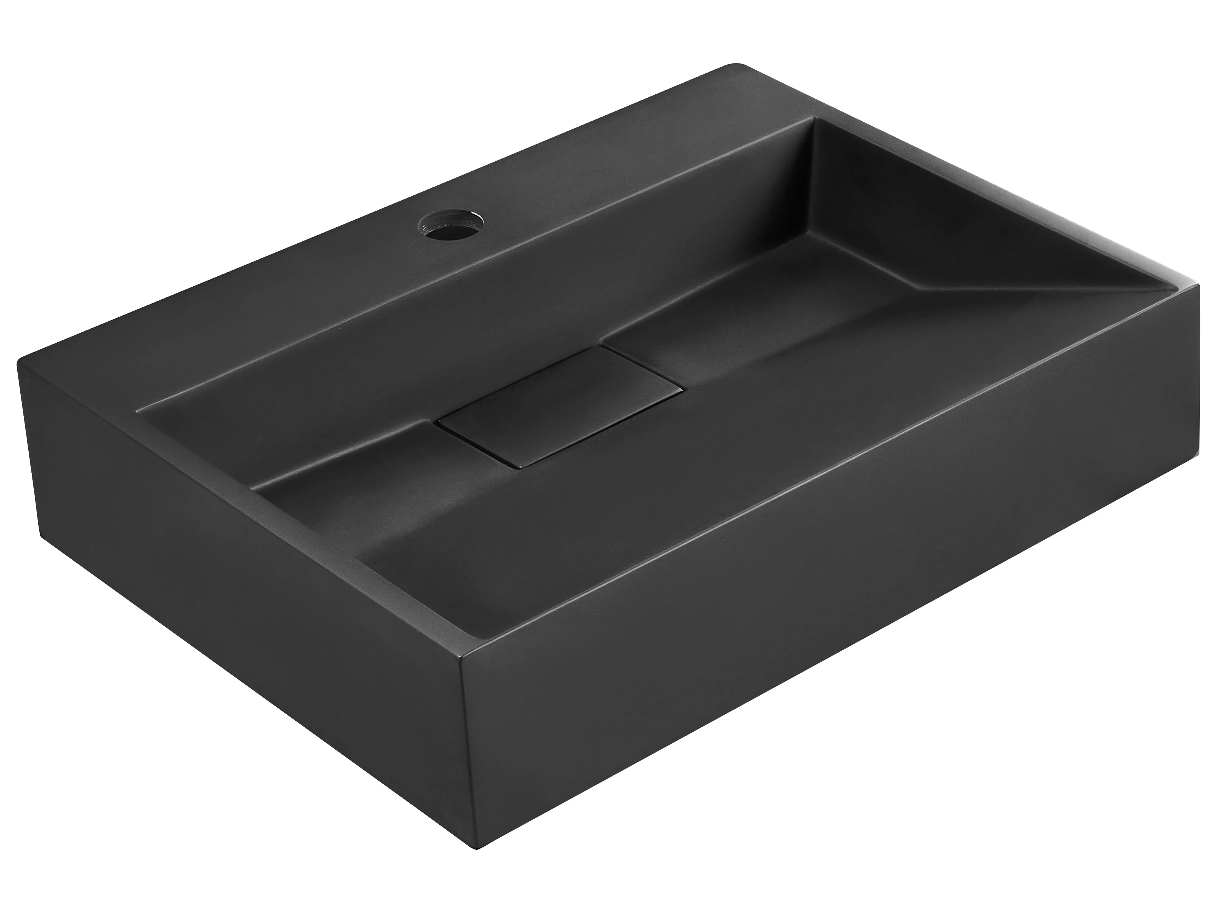 Wall Hung Basin QUENKO 1000 x 460 mm Mineral Cast Black