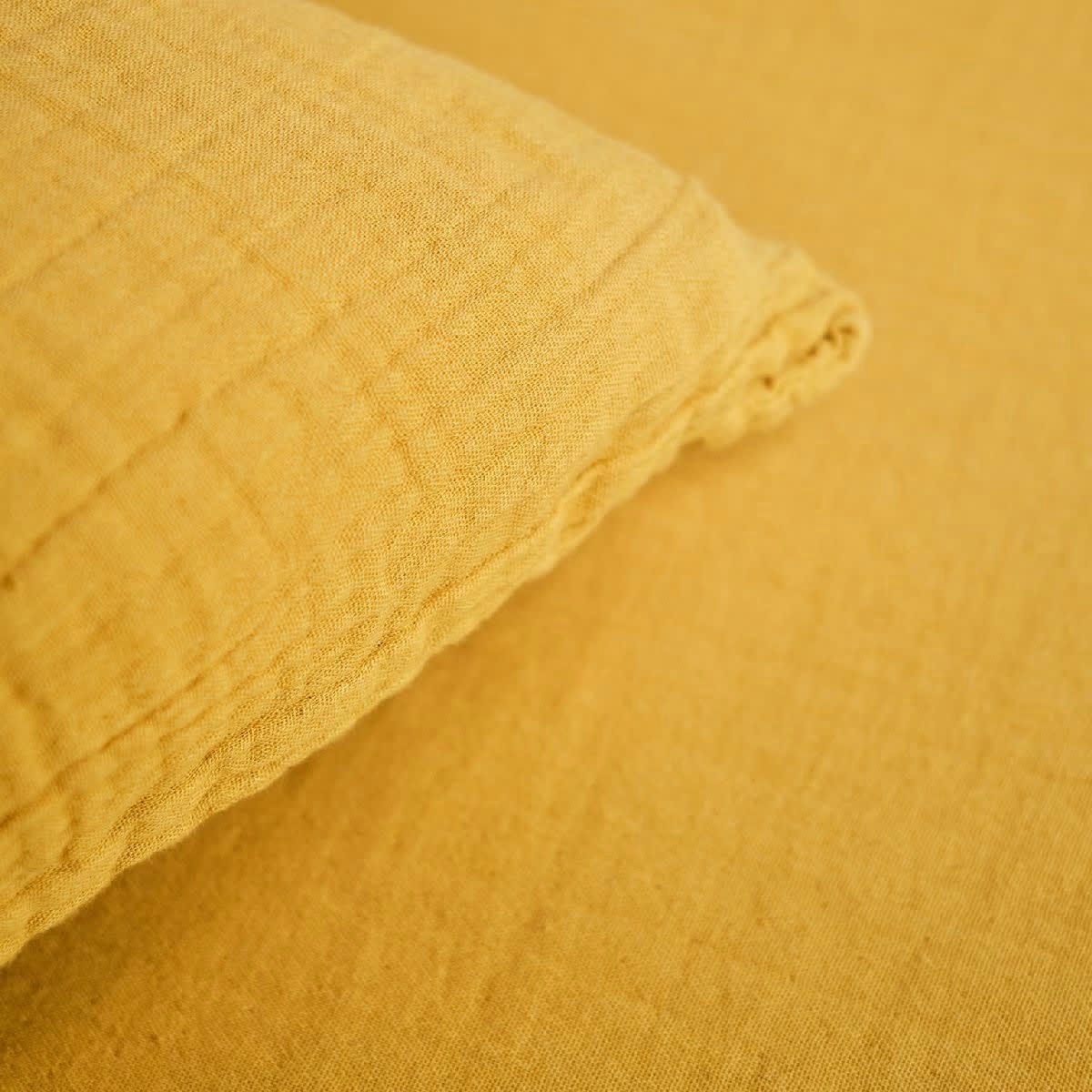 SAUGE INDIAN FLOWERS - Parure de lit en Coton Jaune 220x240 cm