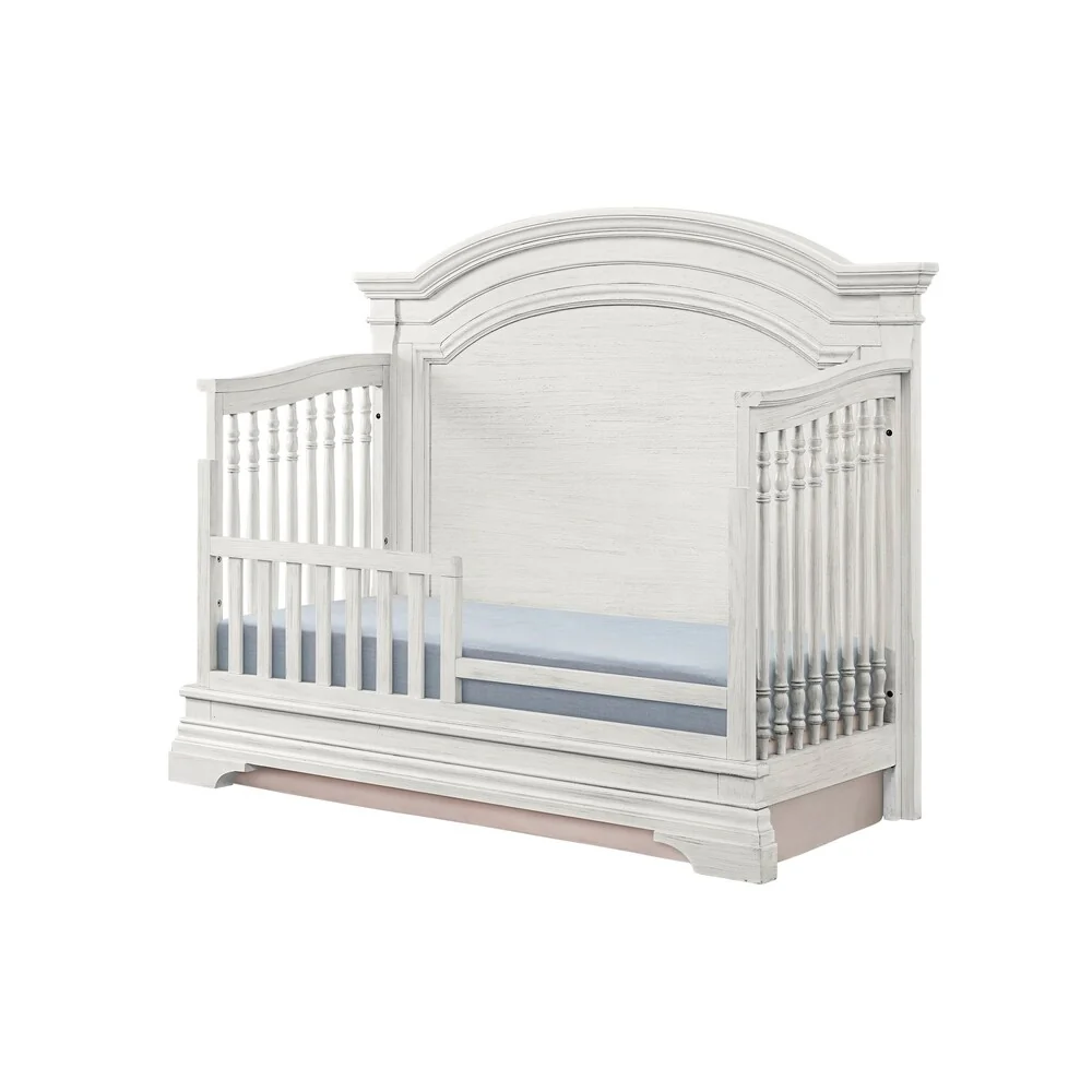 Olivia Brushed Rustic White Convertible Toddler Rail