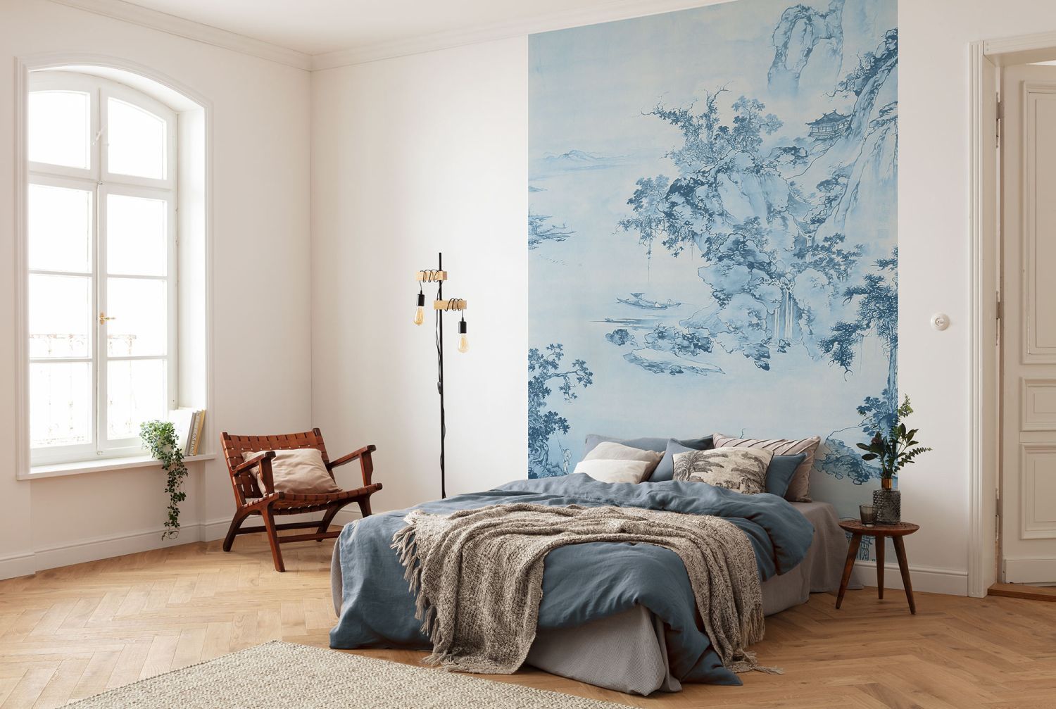 Sanders & Sanders fotobehang blauw porselein blauw - 200 x 280 cm - 612398