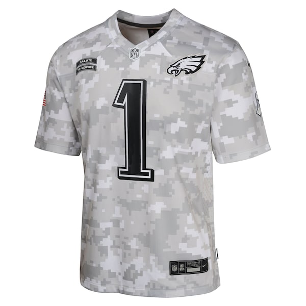 Jalen Hurts Philadelphia Eagles Nike Youth 2024 Salute to Service Game Jersey - Arctic Camo