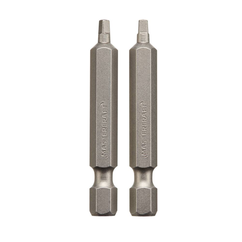 Mastercraft Square Screwdriver Bit, 2-in, 2-pk