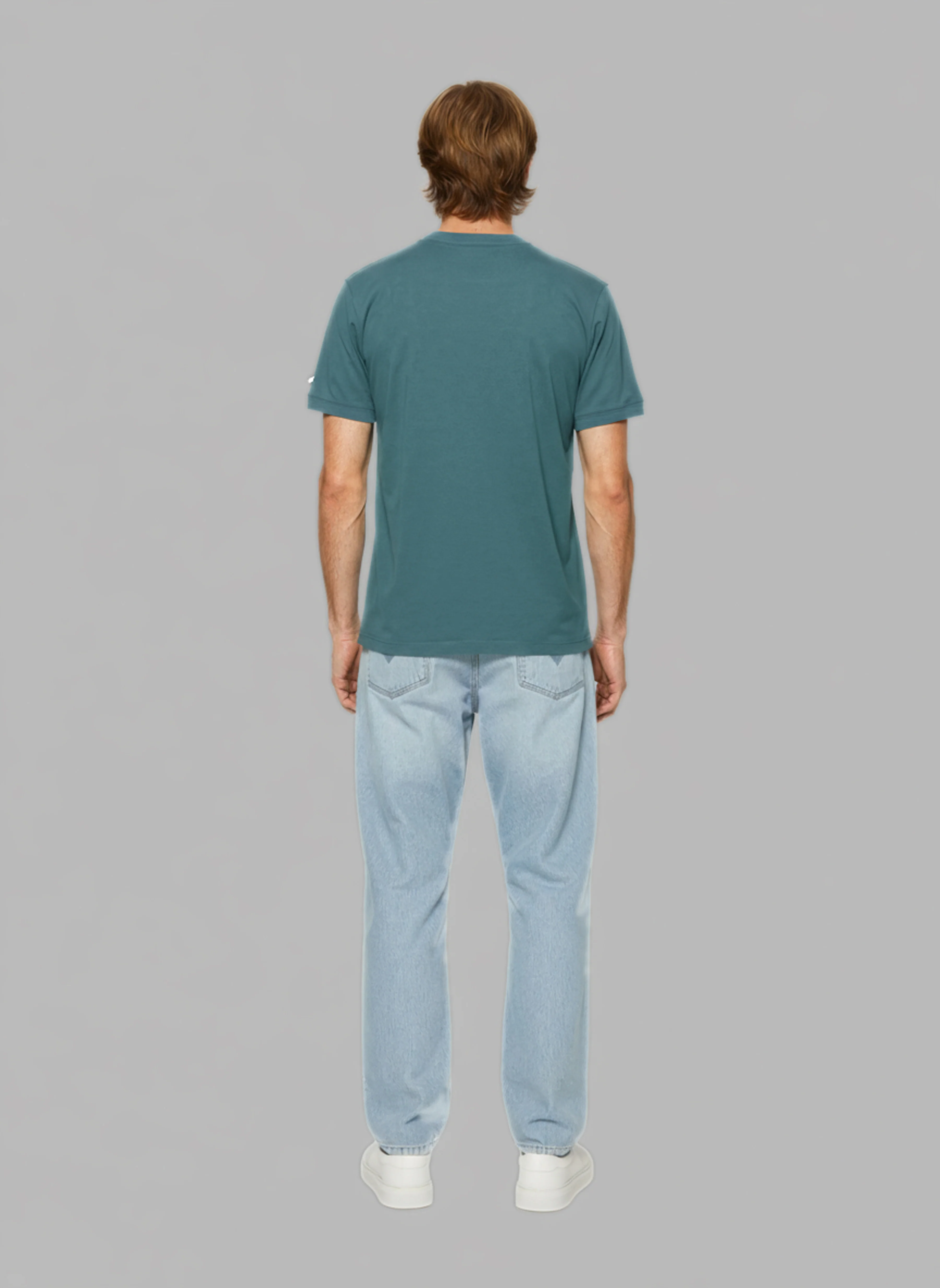 T-shirt manches courtes regular bleu vif coton KWAK