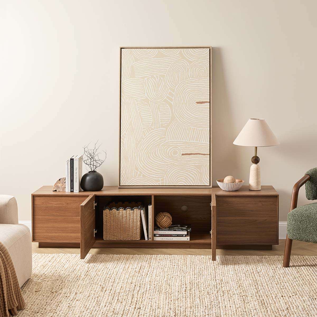 Osaka Large Entertainment Unit - Walnut