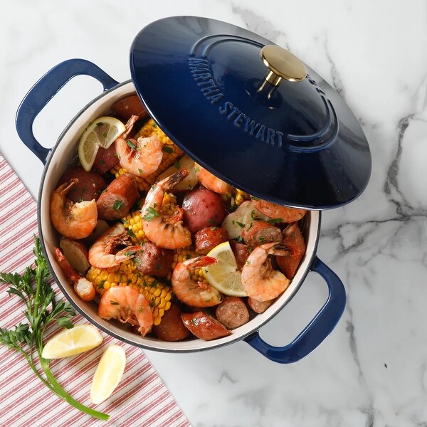Enameled 7 Quart Cast Iron Dutch Oven