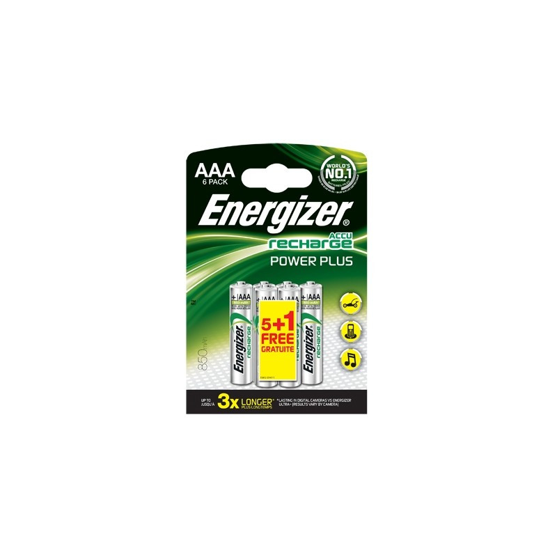 Pile rechargeable Power Plus AAA 5   1 gratuite ENERGIZER