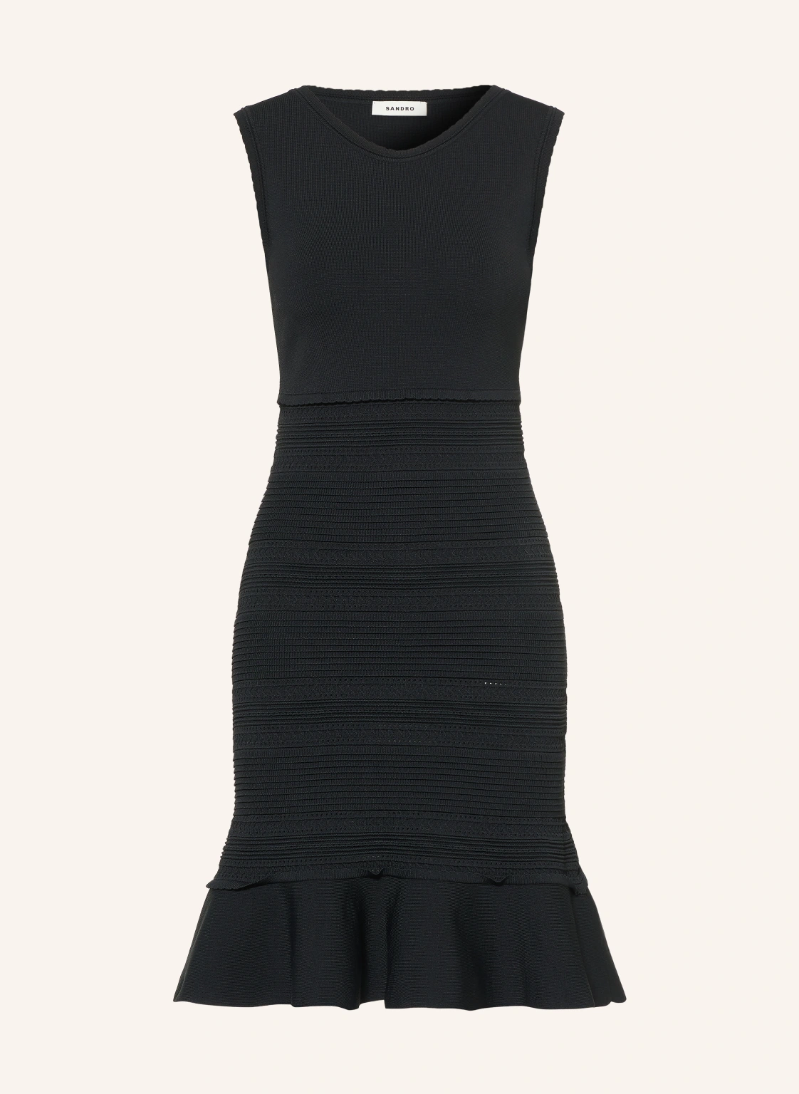SANDRO Strickkleid mit Volants