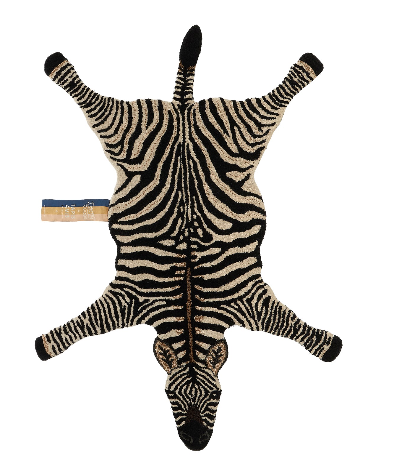 Doing Goods Stripey Zebra Vloerkleed - Groot 153 x 110 x 2 cm - 100% wol
