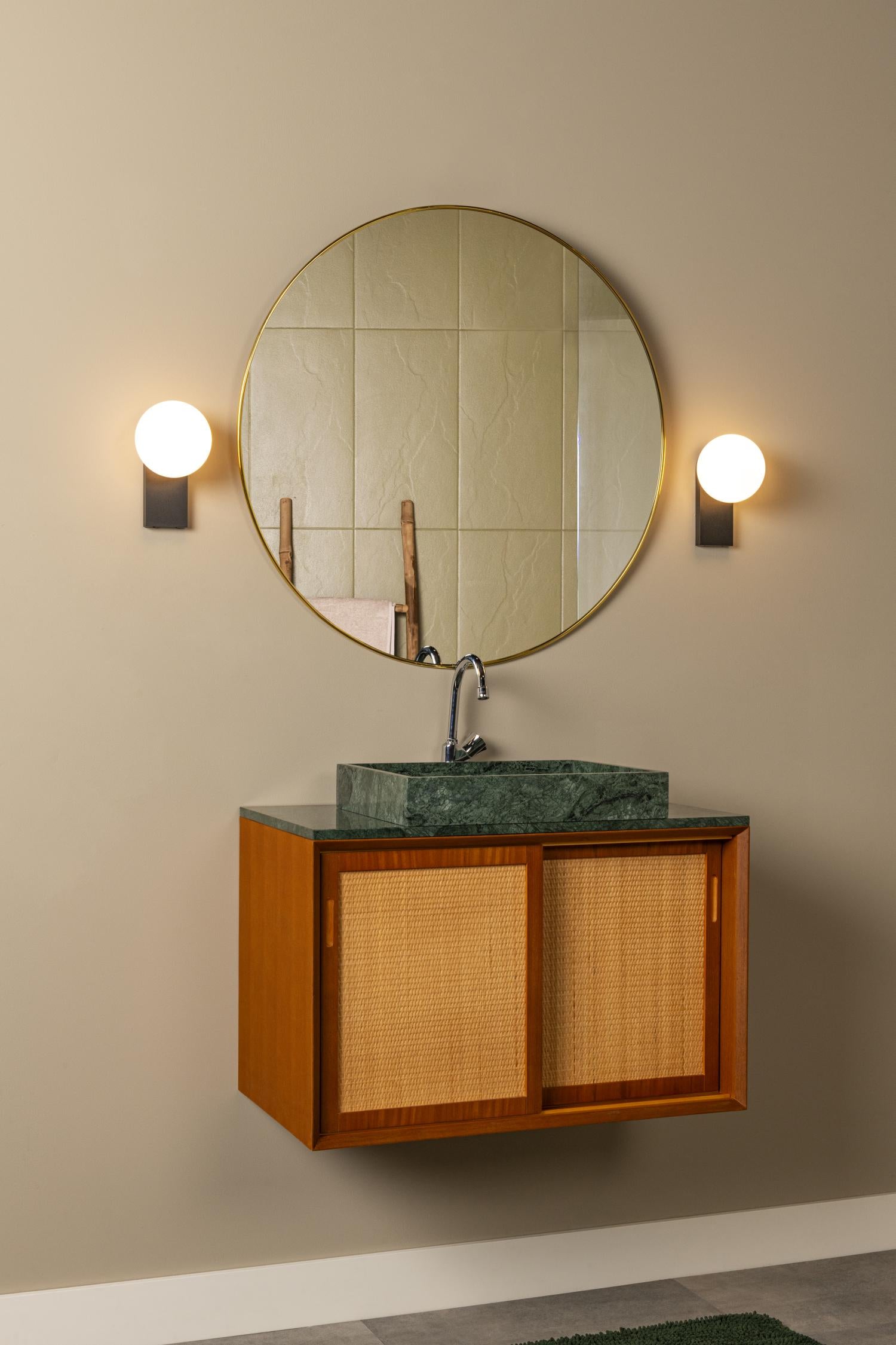 Lucide wandlamp badkamer TASSA - 1xGeïntegreerde LED - Zwart