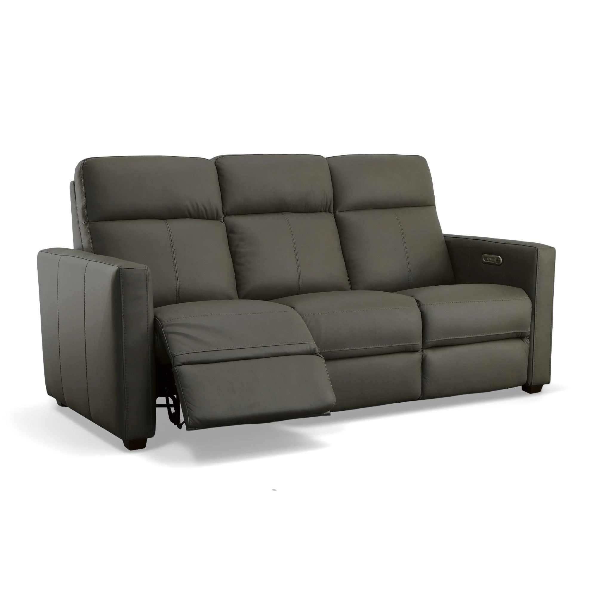 Broadway Leather Power Reclining Sofa with Power Headrests by Flexsteel