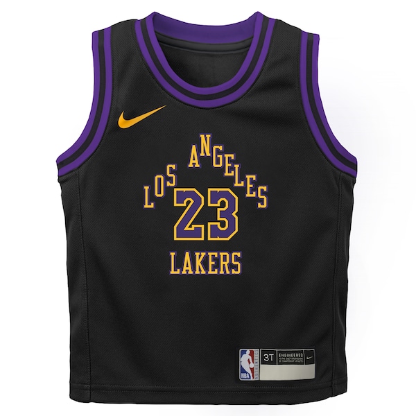 LeBron James Los Angeles Lakers Nike Toddler 2025/26 City Edition Swingman Jersey - Black