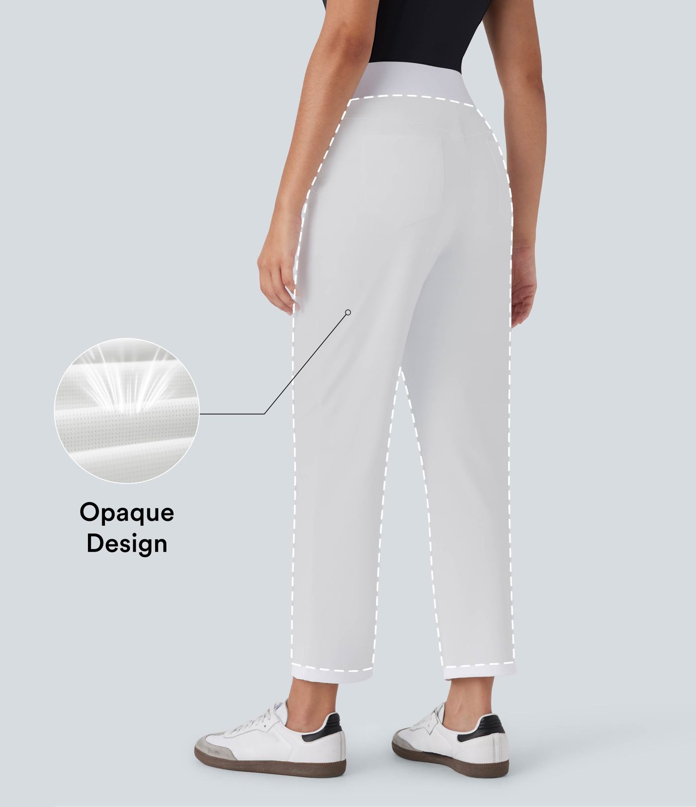 Pantalon de golf fuselé, taille mi-haute, séchage rapide, avec poches et poche tee, UPF40