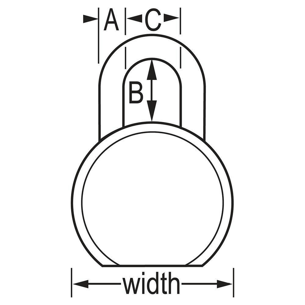 Master Lock Solid Steel Body Padlock, 51-mm