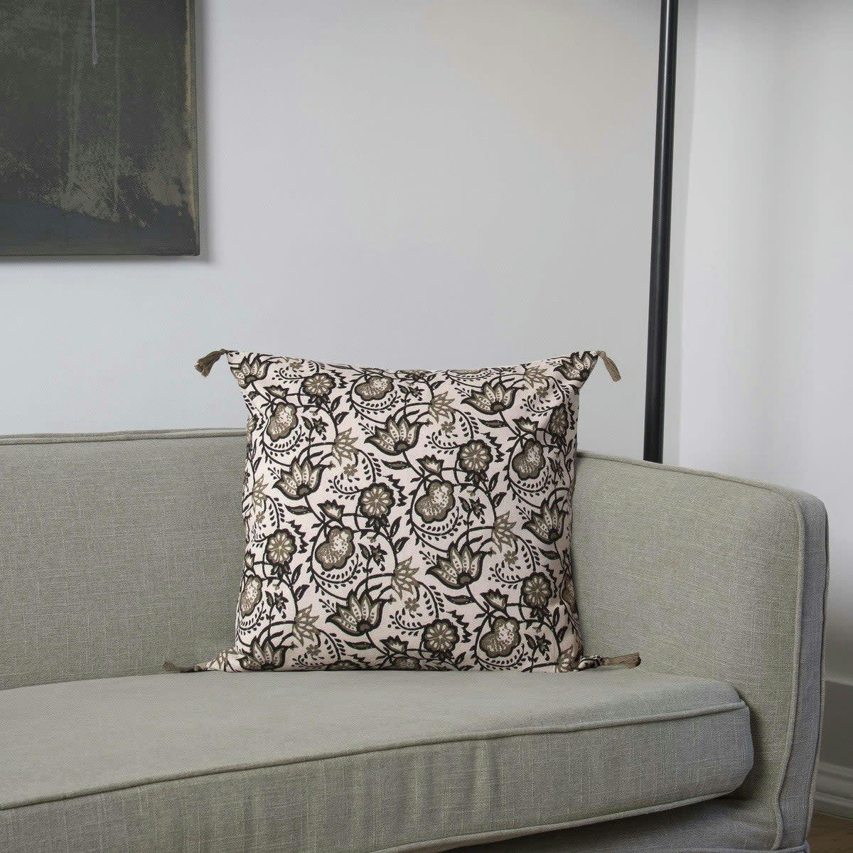 CARMA - Coussin carré coton  50x50 taupe