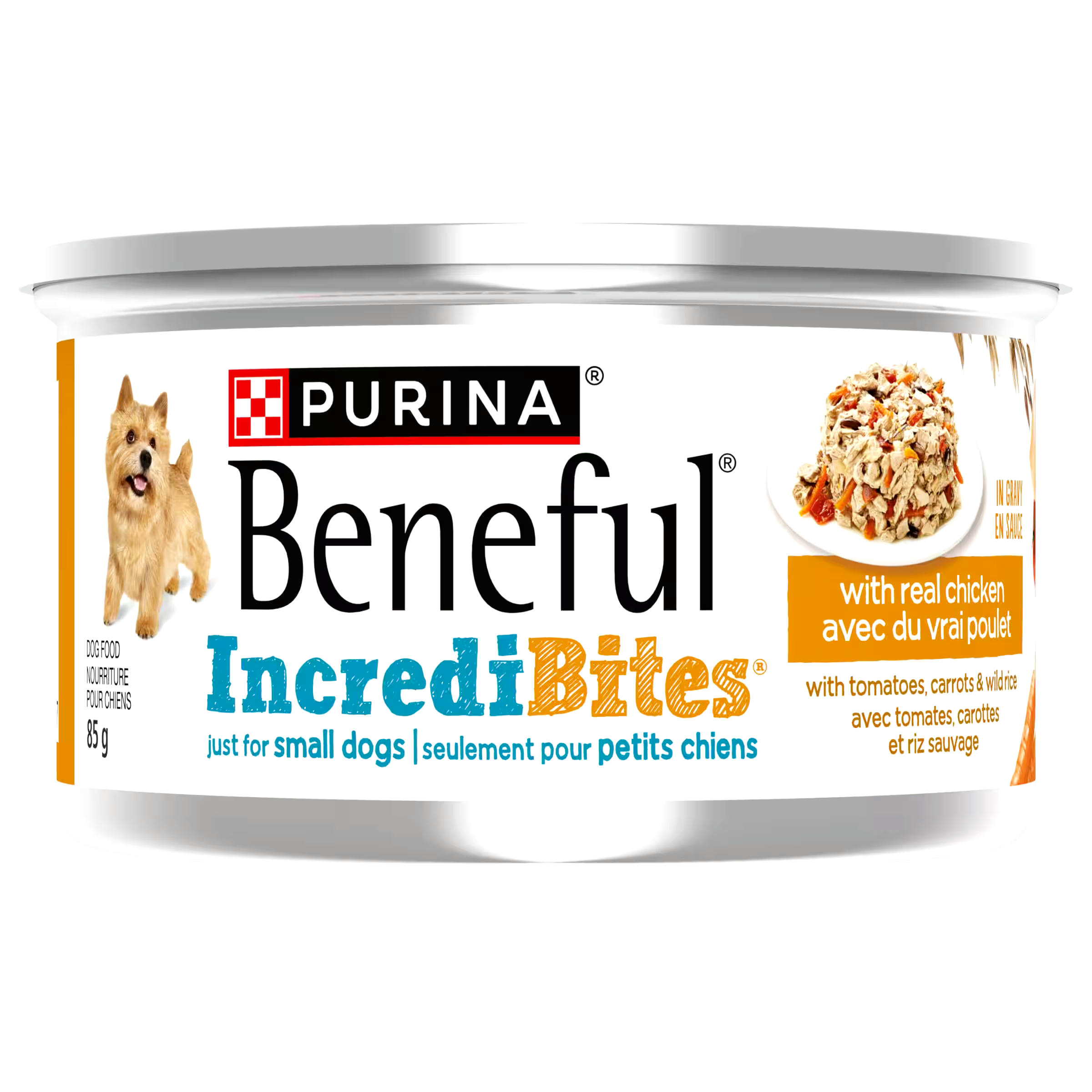 Purina Beneful IncrediBites In Gravy Wet Dog Food, Chicken & Veggies, 85-g