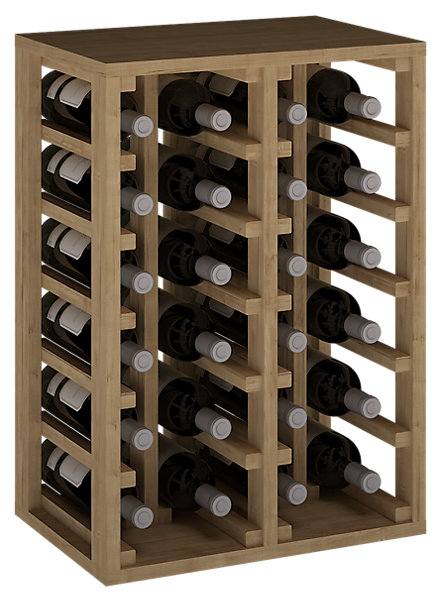 Meuble Range Bouteille de vin Série Godello en Pin Clair 24 bouteilles