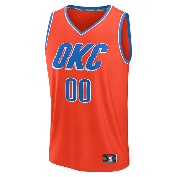 Oklahoma City Thunder  Youth Fast Break Custom Jersey - Statement Edition - Orange