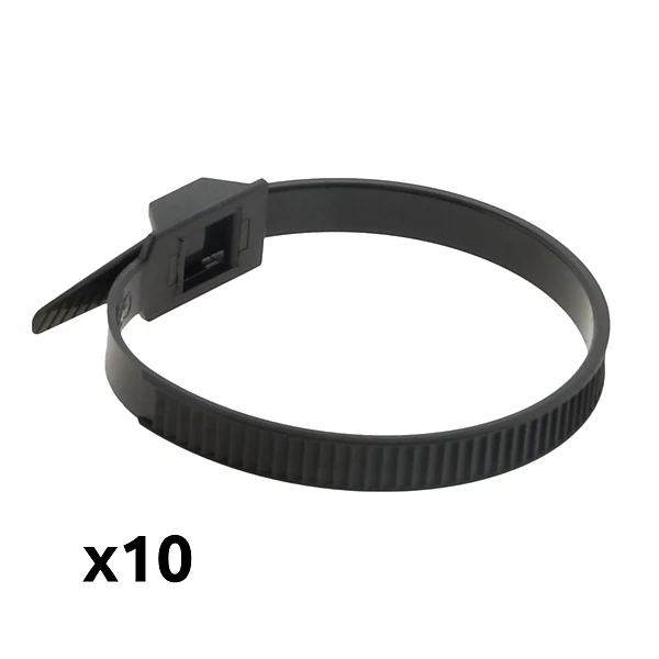 Lot de 10 colliers de câblage 6x114mm - Noir - Zenitech