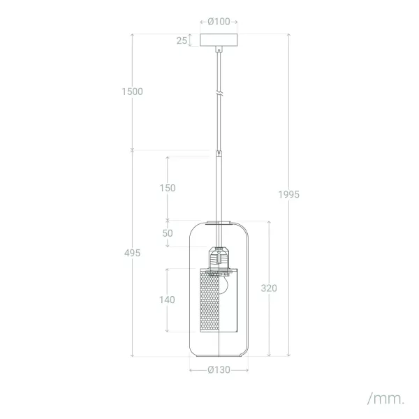 Lampa wisząca złoto-przezroczysta Nobile1xE27x40W Abruzzo