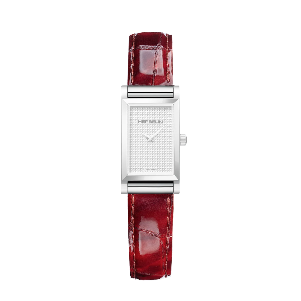 ANTARÈS – BRACELET SIMPLE – ROUGE CROCO LAQUÉ
