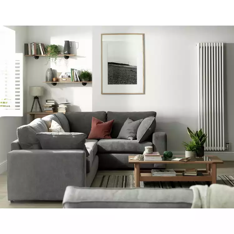 Habitat Elmdon Fabric Right Hand Corner Sofa - Grey