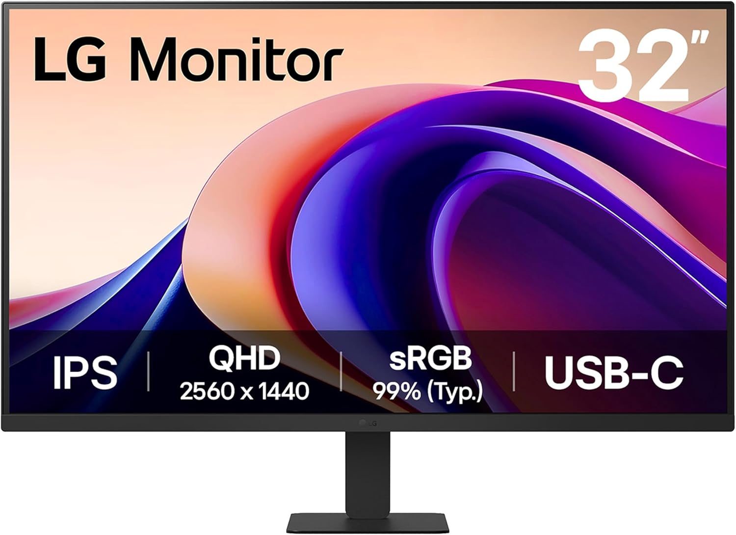 LG 32U631A-B 32-inch QHD (2560 x 1440) IPS Computer Monitor  100Hz  5ms  HDR10  Reader Mode  Flicker Safe  HDMI  USB Type-C 15W PD  Black