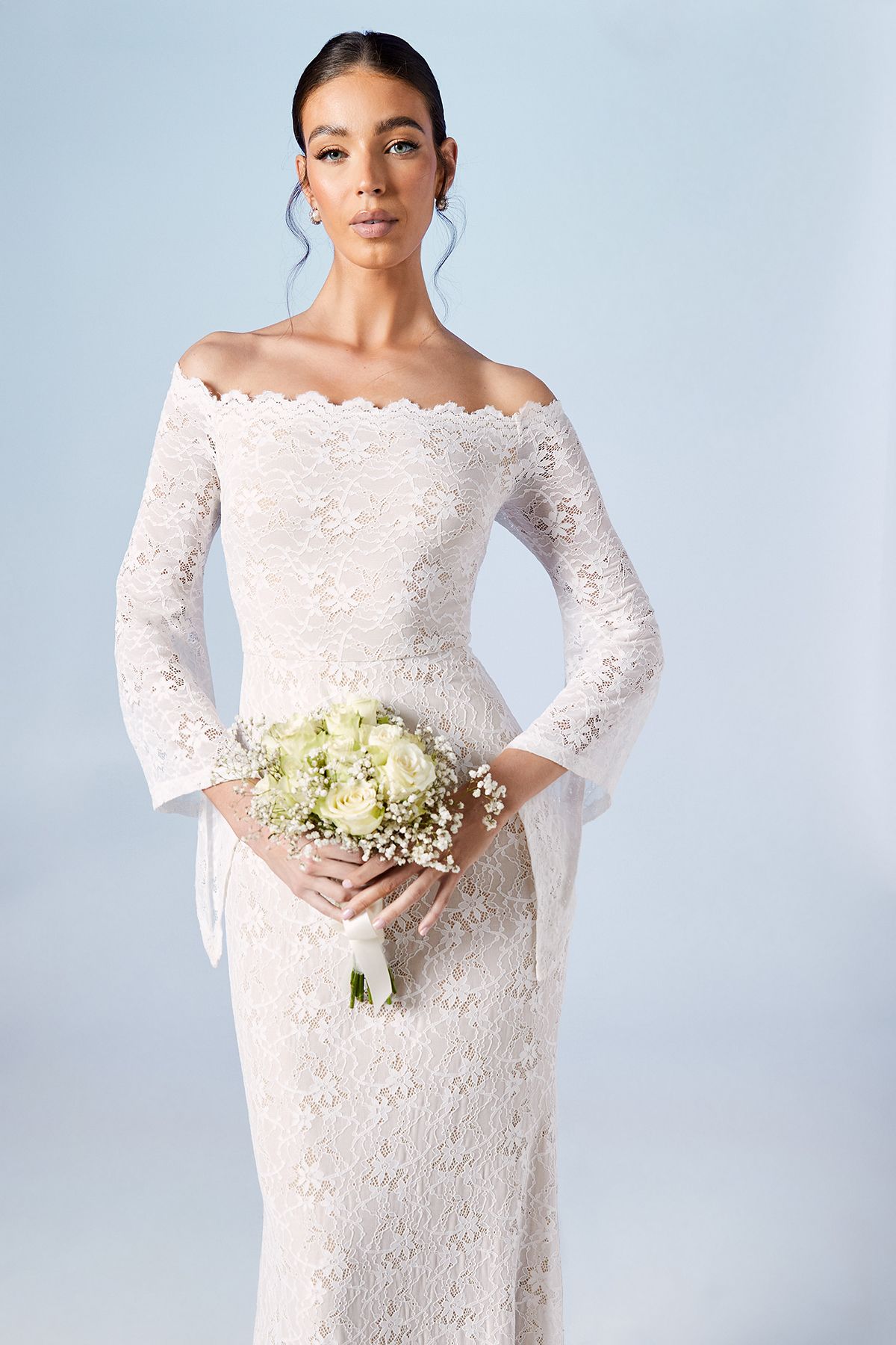 Coast Coast Honoured Bardot Boho Lace Fishtail Wedding Dress