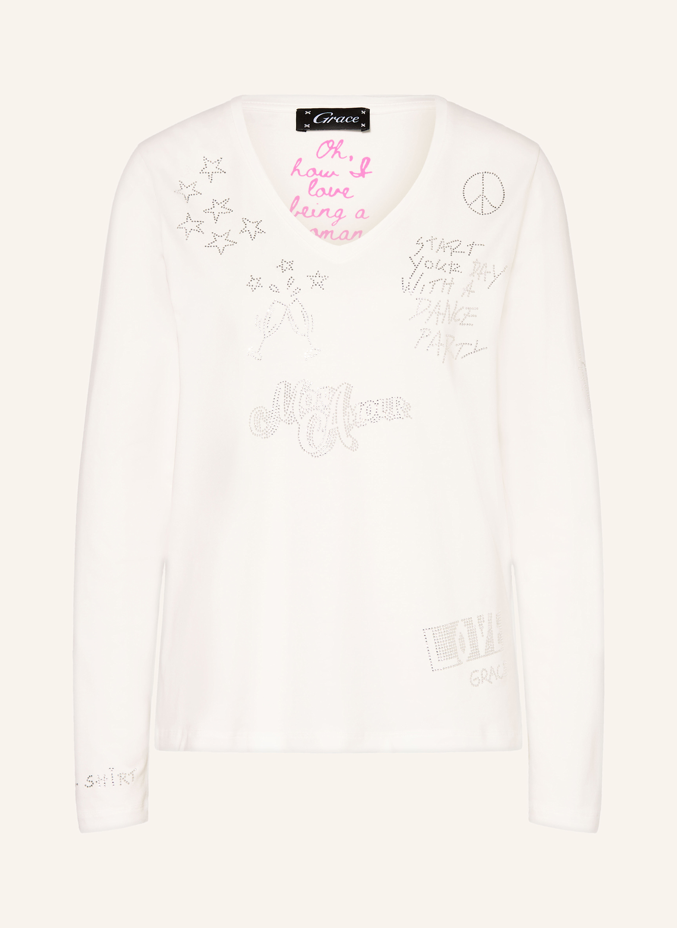 Grace Longsleeve mit Schmucksteinen