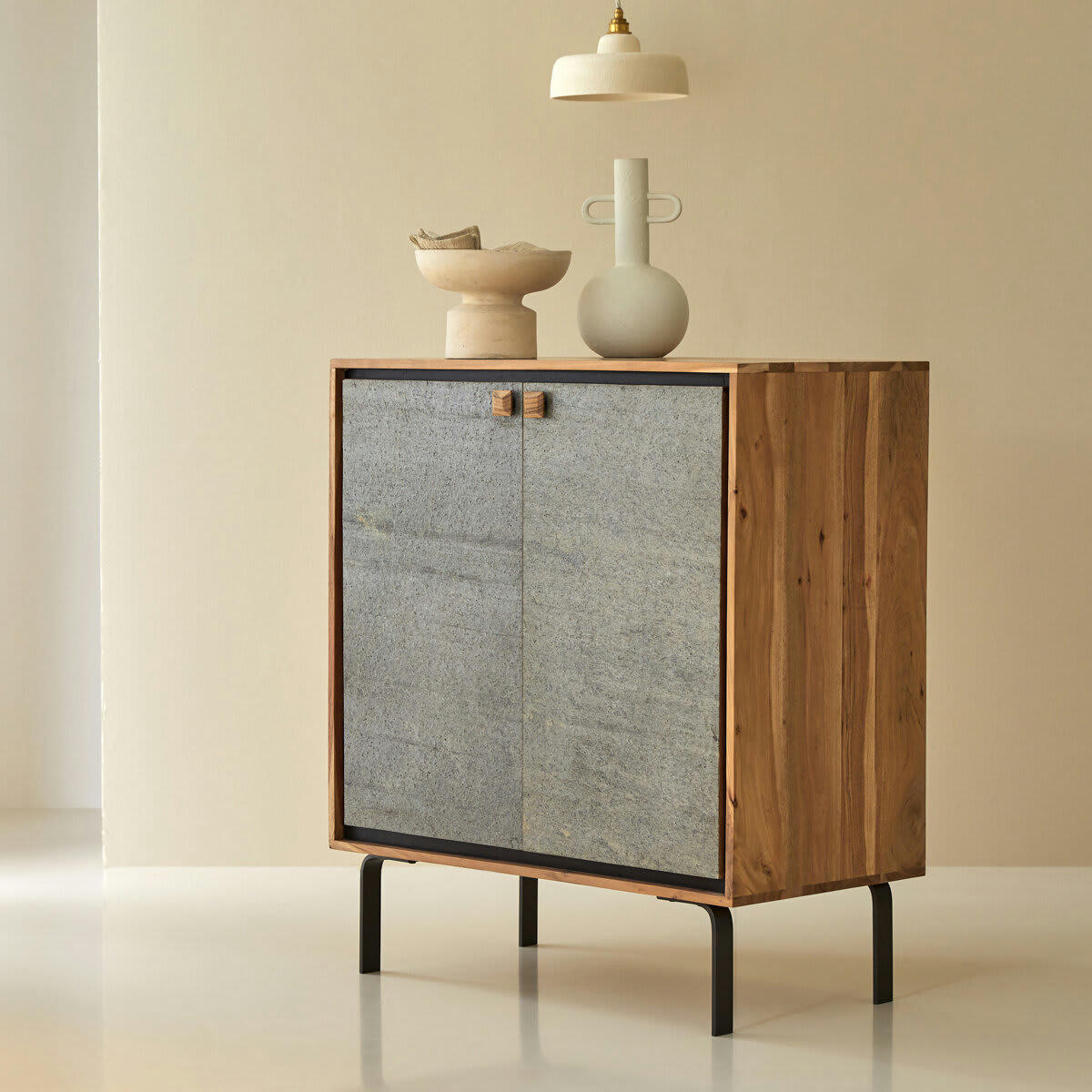 TEMIS - Bahut bar en acacia 90 cm