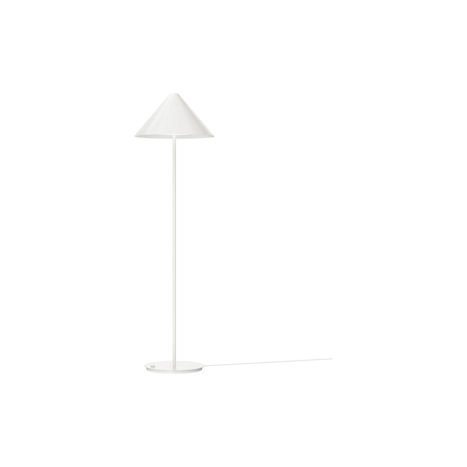 Keglen gulvlampe, hvid