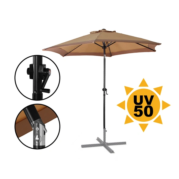 Sonnenschirm, Ø Schirm: 2,5 m, Höhe: 232 cm