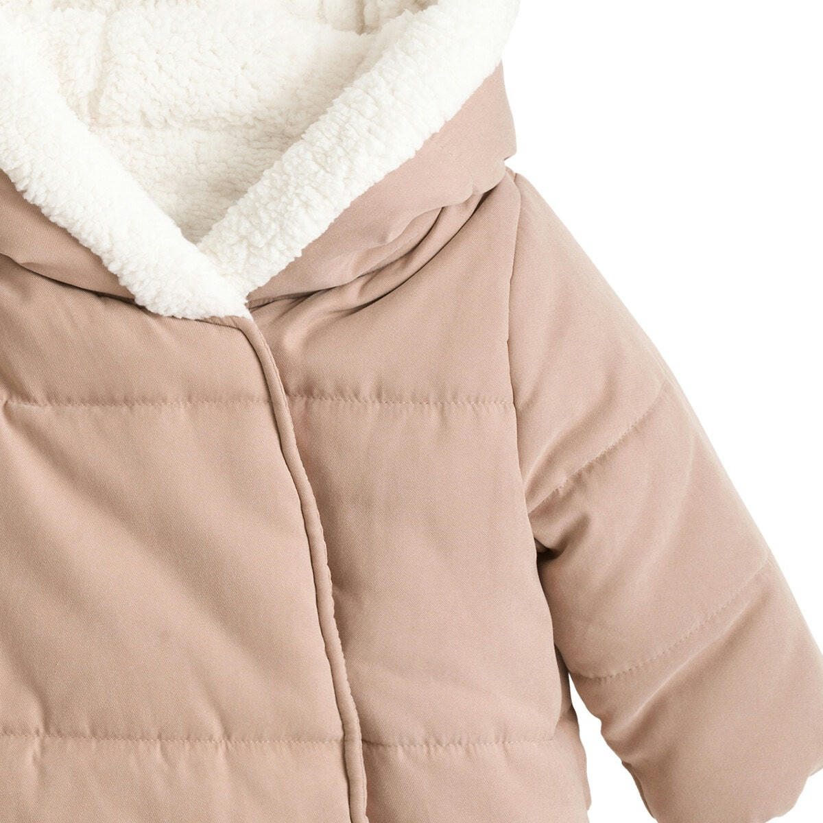 Manteau chaud à capuche doublé maille peluche