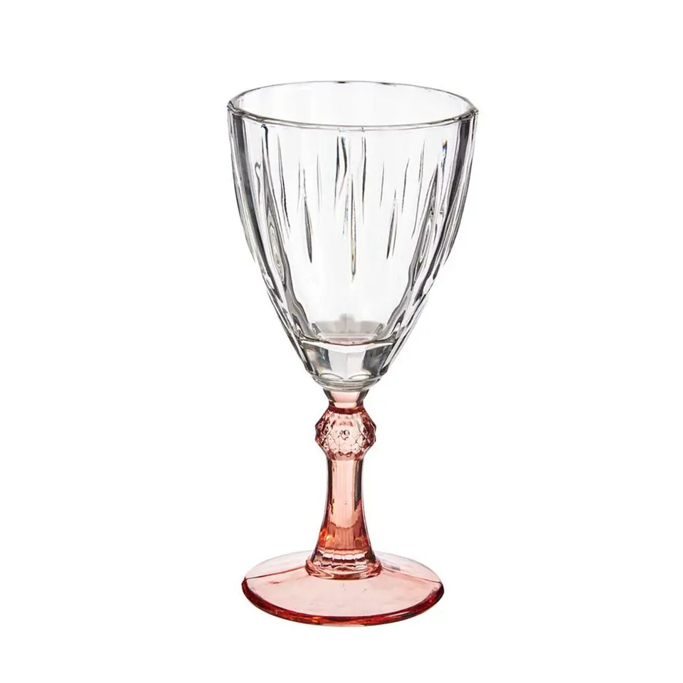 Vivalto Wijnglazen Exotic - 6x stuks - oranje voet - 275 ml