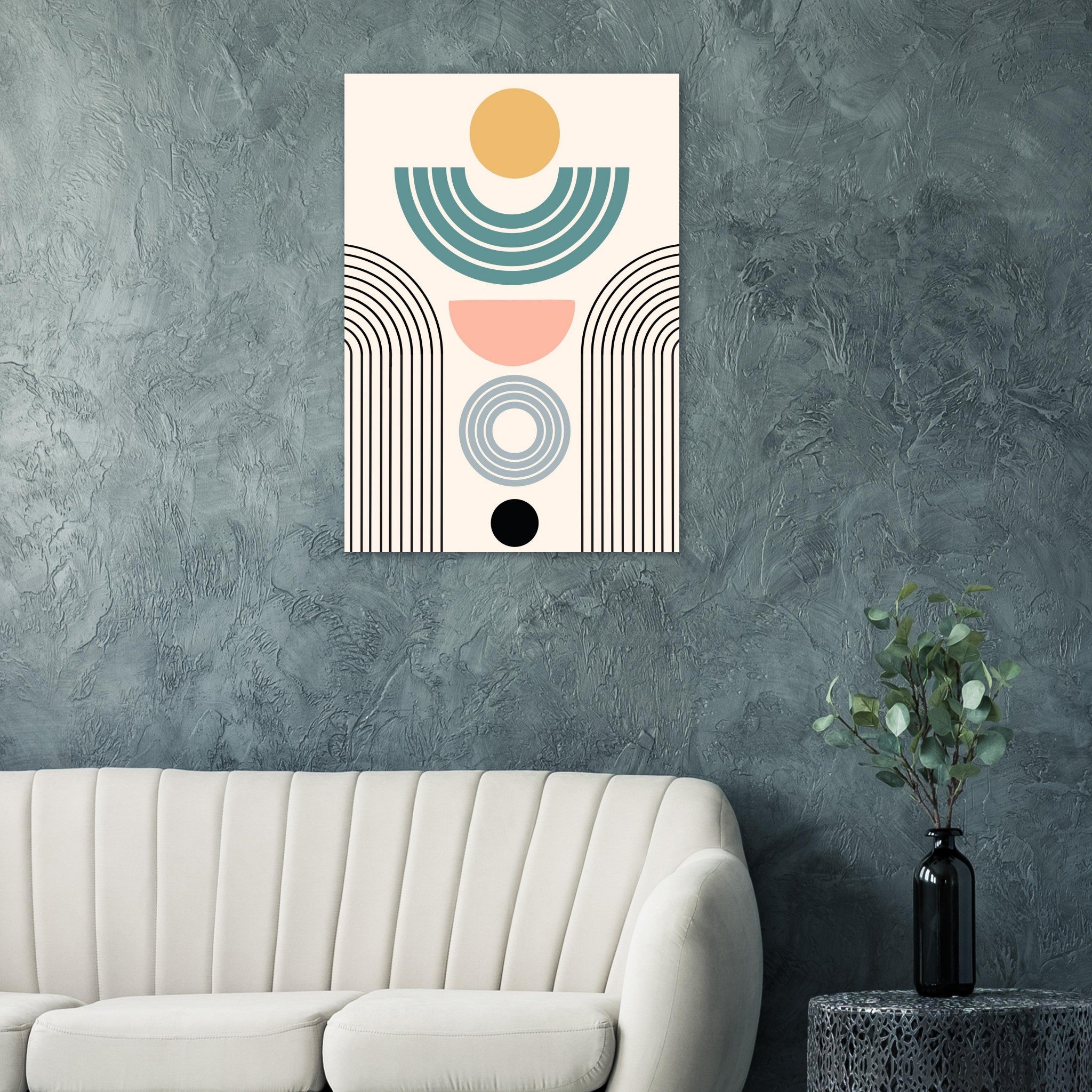 Artfulprints Poster Boho – Modern sunrise  - 70x100 cm - Meerkleurig