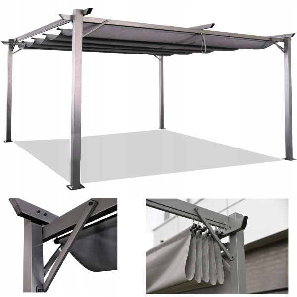 Pergola Tarasowa Hardmaister Ogrodowa 3x4m Zadaszenie Tarasu 4x3