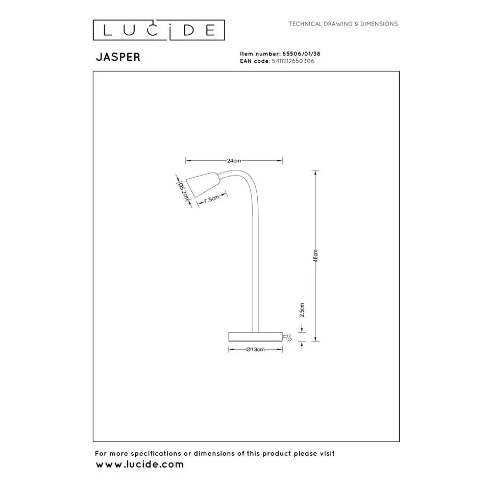 Lucide JASPER Tafellamp - Beige