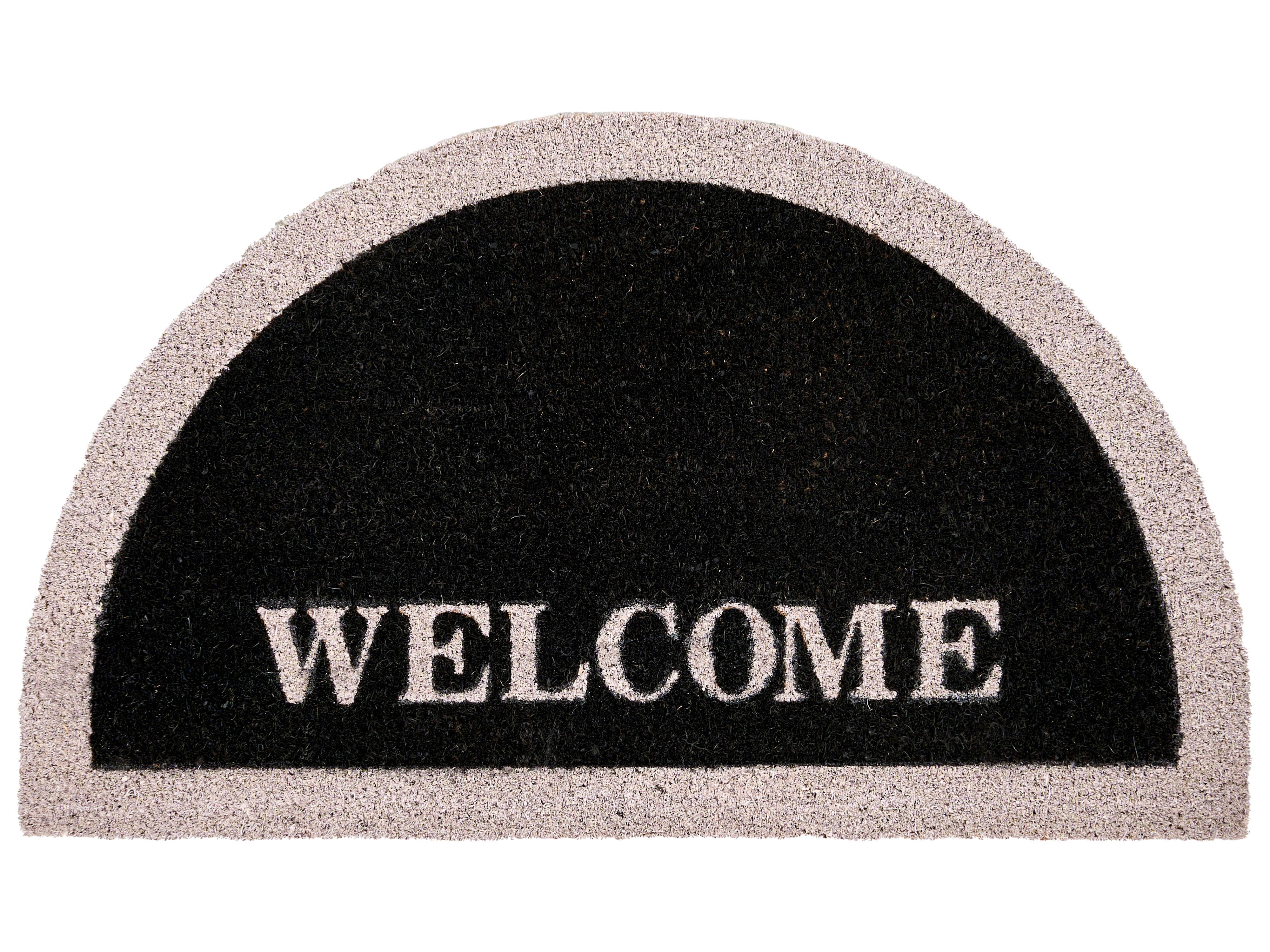 Doormat BUHI Black 45 x 75 cm Text Coir