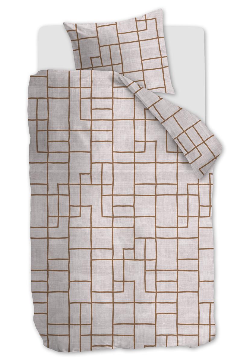 vtwonen dekbedovertrek Pojagi - 140x200/220 cm - steenrood