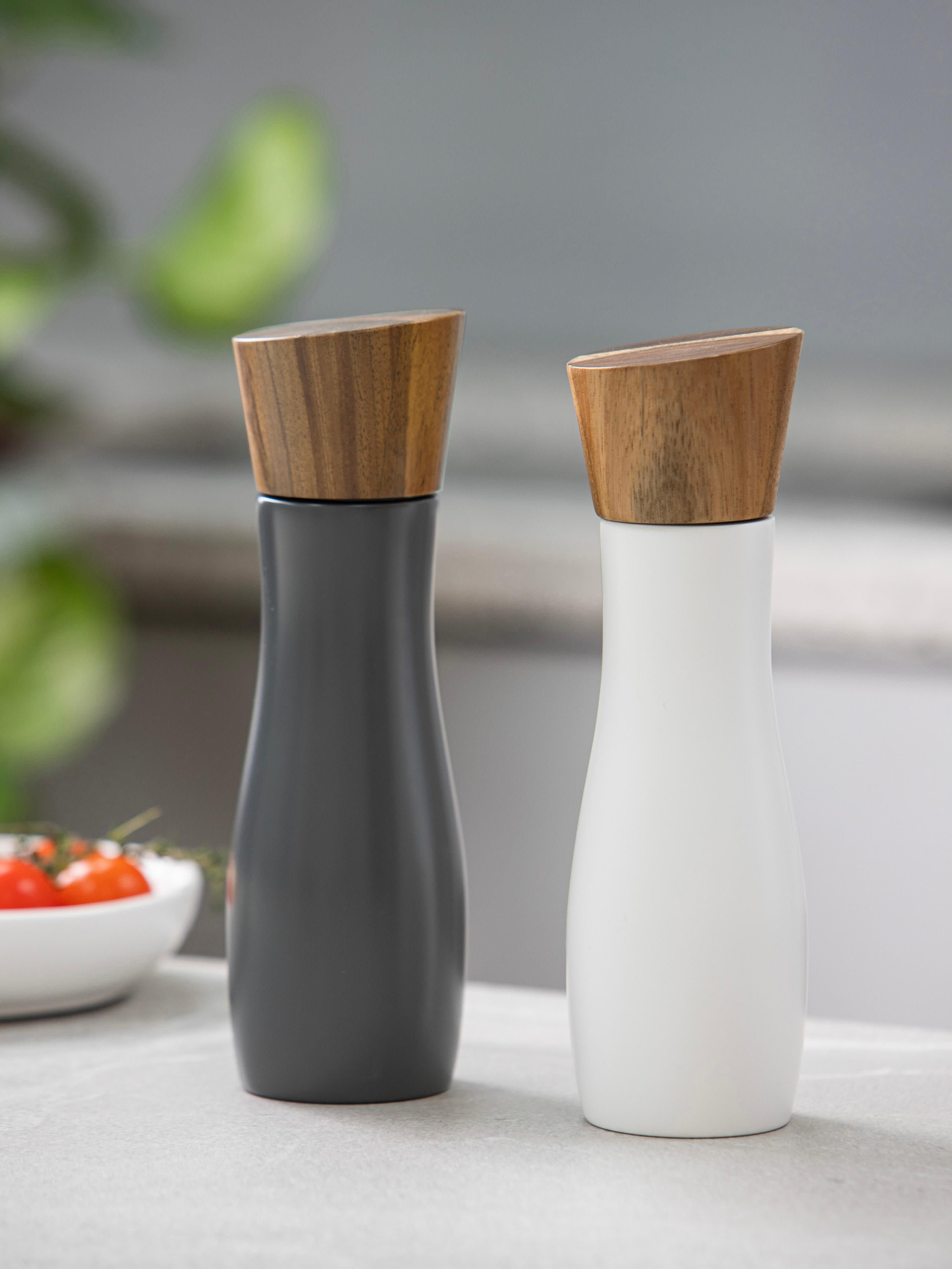 Salz- & Pfeffermühle Essentials mit Akazienholzdeckel, 2er-Set